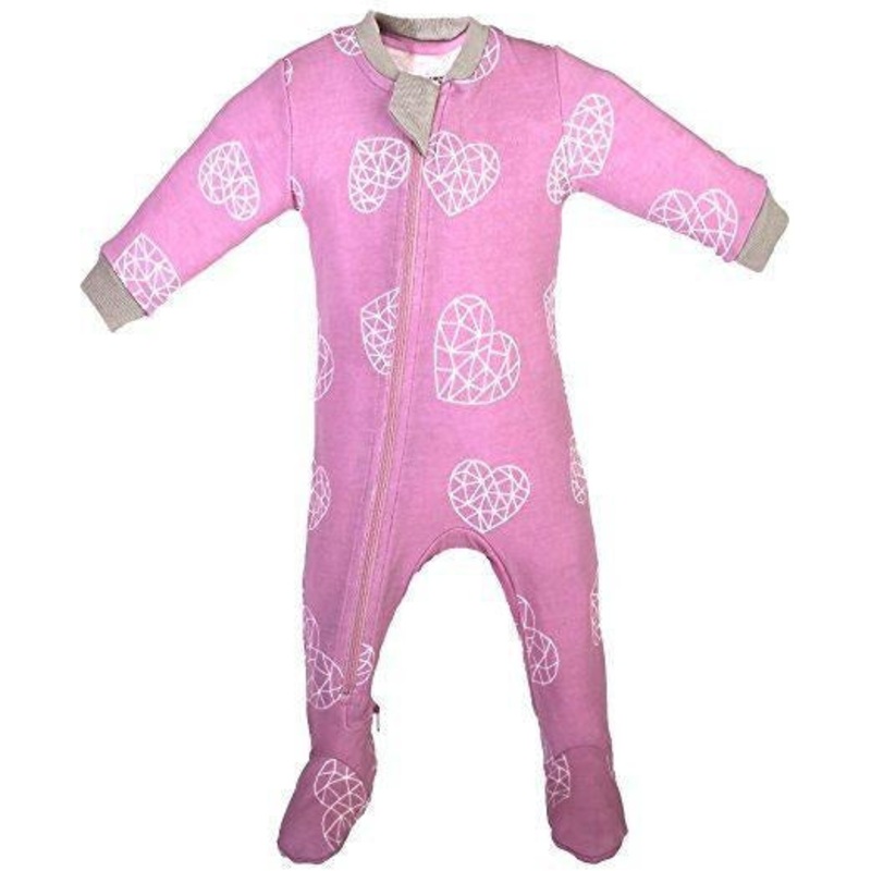 Pink Heartbreaker Footless ZippyJamz 0-3