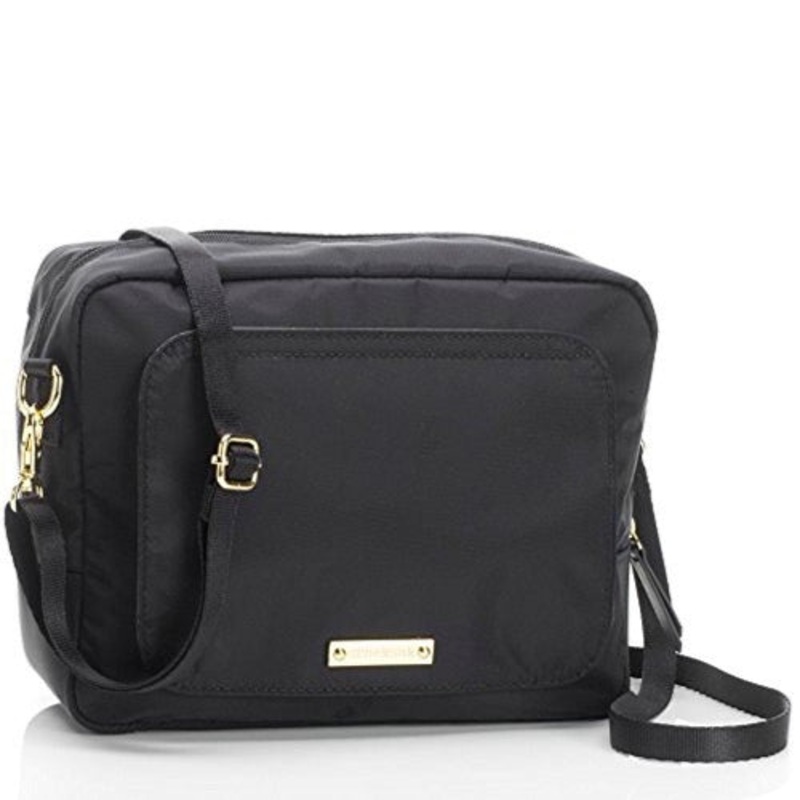 Storksak Black Mini Fix On-the-Go Clutch Diaper Bag