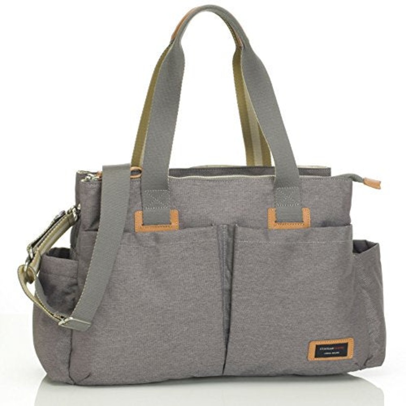 Storksak Grey Travel Shoulder Bag Diaper Bag