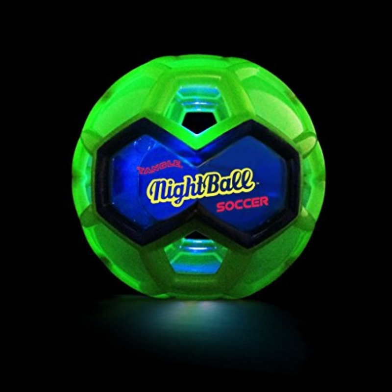 Tangle  NightBall Soccer - Large (Green / Blue logo plate)