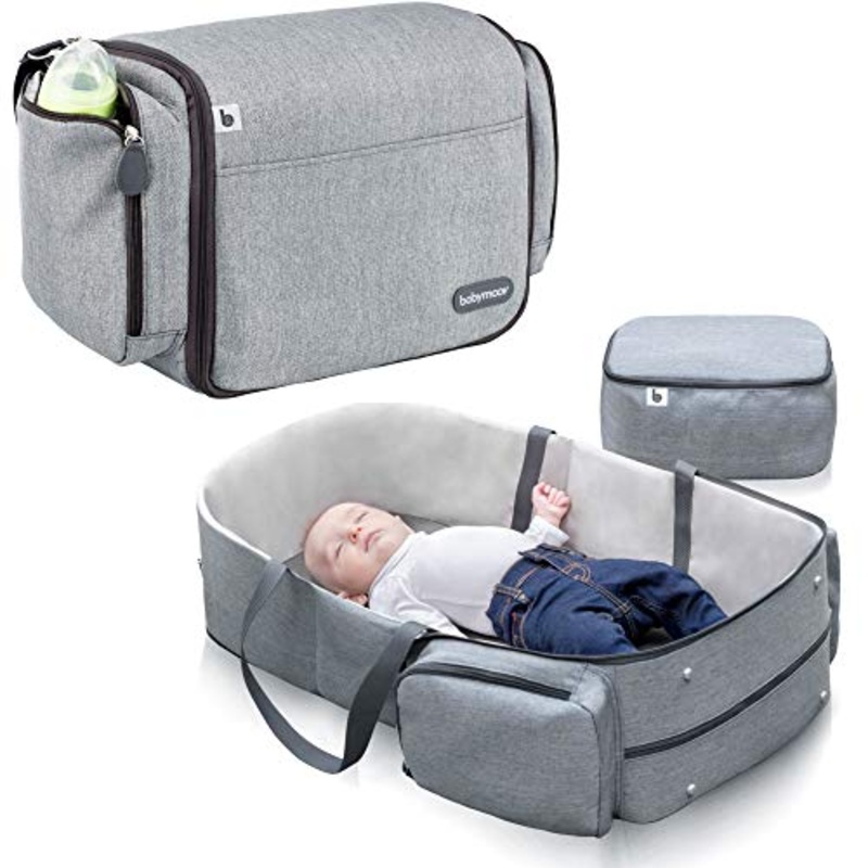 Babymoov Travelnest Comfy Portable Bassinet-3-in-1 Travel Crib, Changing Station and Diaper Bag