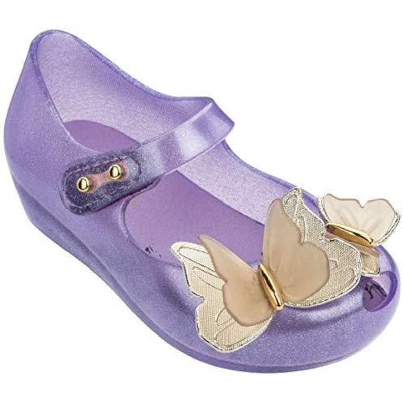 Mini Melissa Ultragril Fly III Lilac Gold Size 8