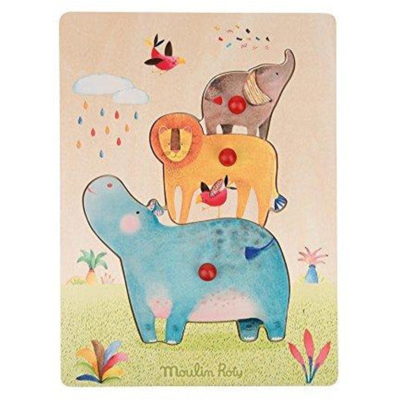 Moulin Roty Les Papoum Animal Puzzle