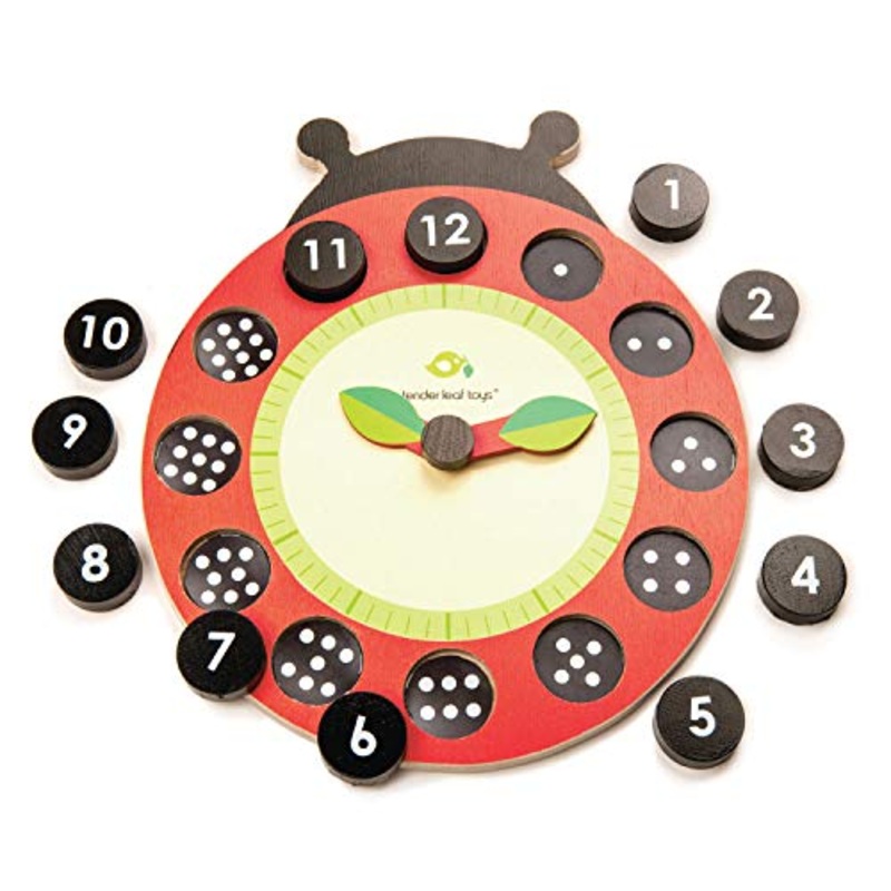 Tender Leaf Toys Ladybug Teaching Clock