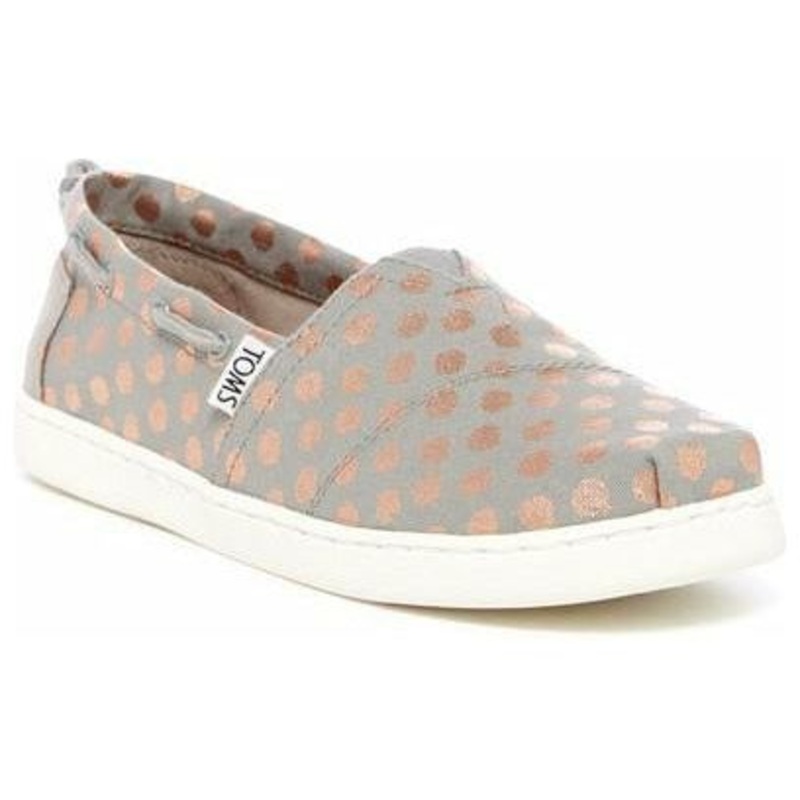 TOMS Grey Polka Dot Shoes