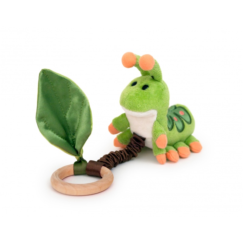 Apple Park Crawling Caterpillar Bamboo Teething Ring