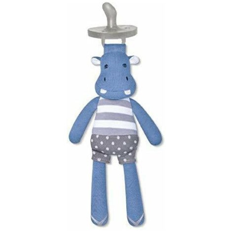 Apple Park Jojo Hippo Pacifier Buddy