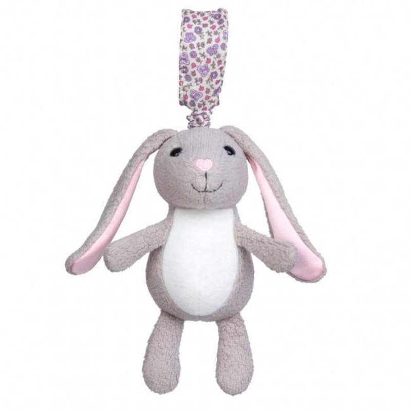 Apple Park Organic Cotton Bunny Stroller Toy