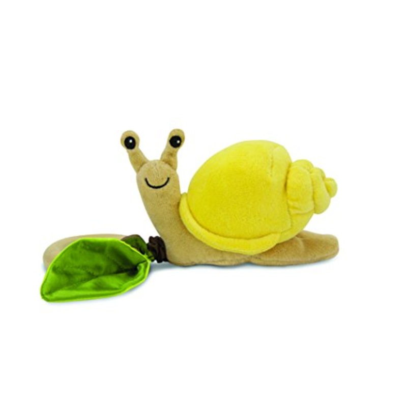 Apple Park Yellow Velour Crawling Critter Snail Teething Toy