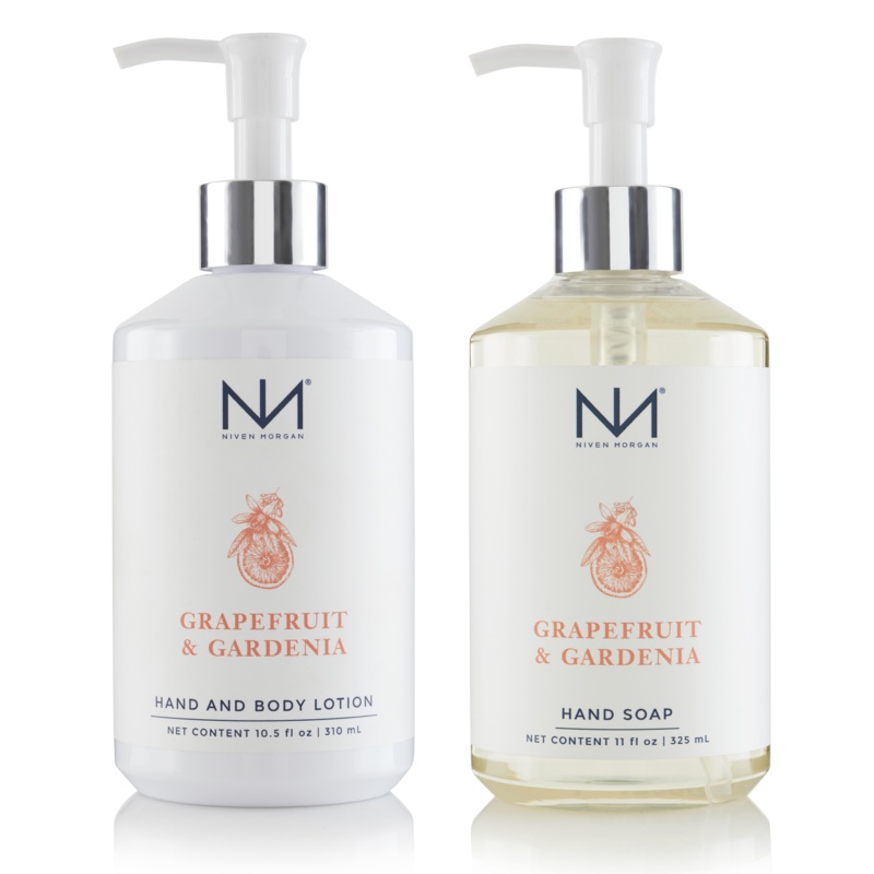 Niven Morgan Grapefruit & Gardenia Hand Soap and Lotion Set