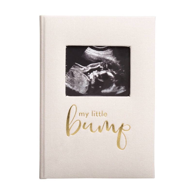 Pearhead Linen Pregnancy Journal, Ivory