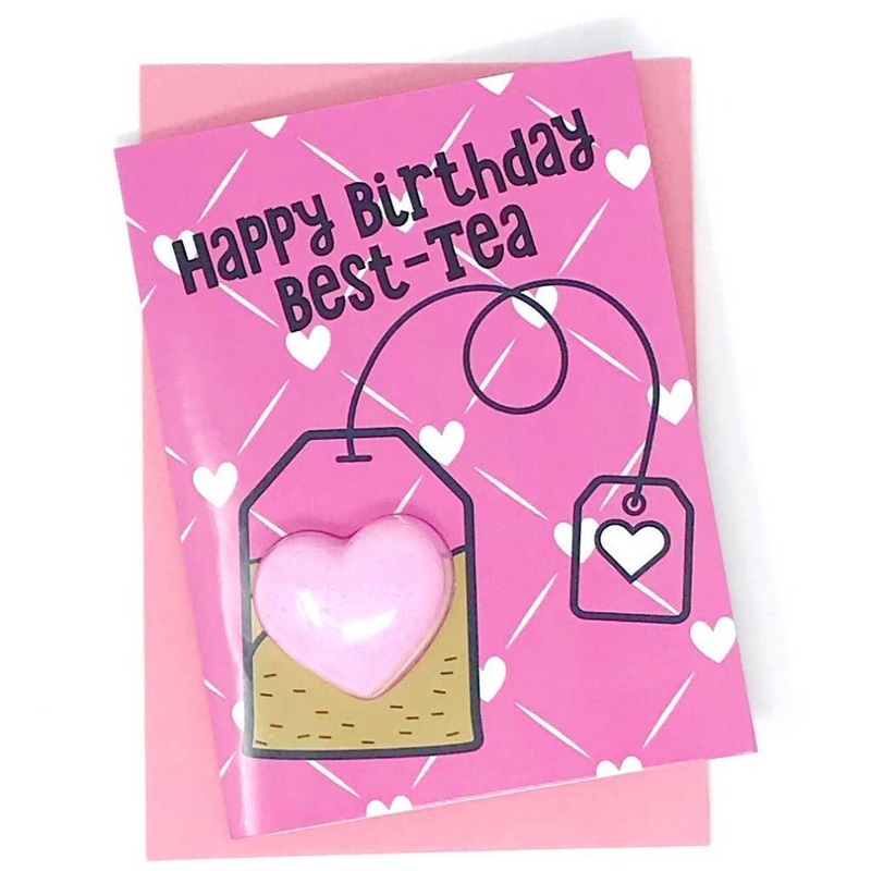 Feeling Smitten Happy Birthday Bestie Bath Fizzy Card