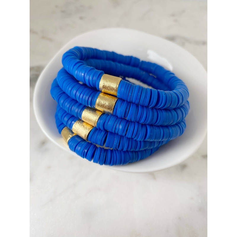 Mod Miss Jewelry Royal Blue Color Pop Bracelet, 7.5 Inch