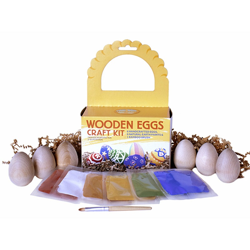 Natural Earth Paint Wooden Eggs Craft Kit