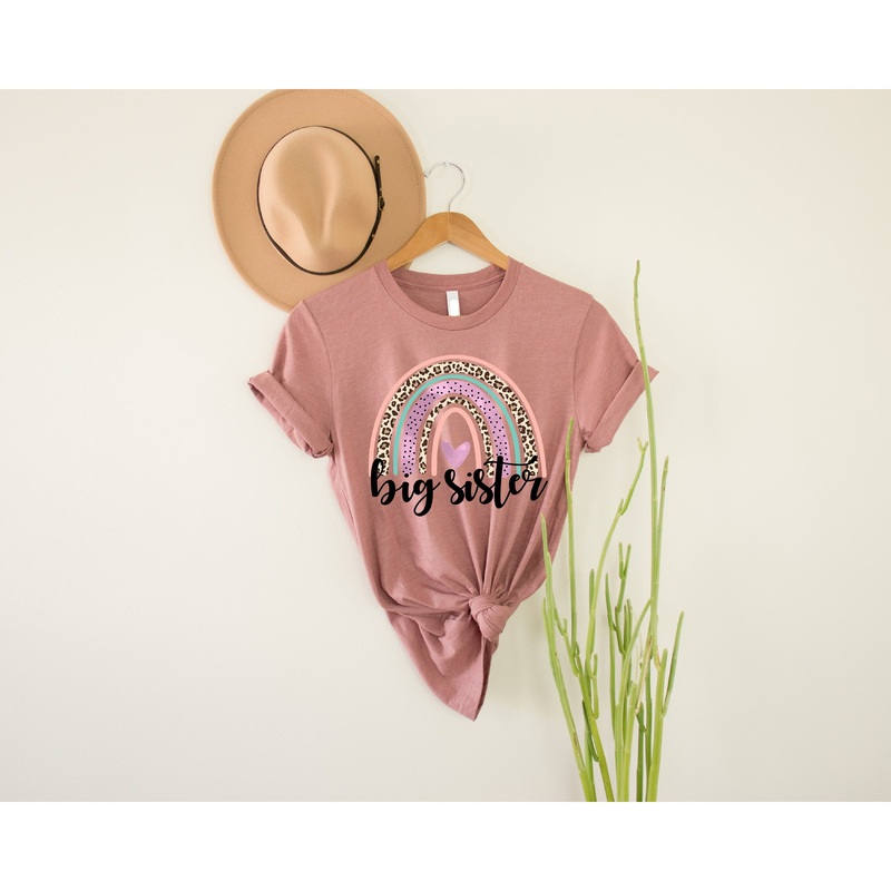 Amazed Soft Threadz Heather Mauve Big Sister Tee for Kids 2T