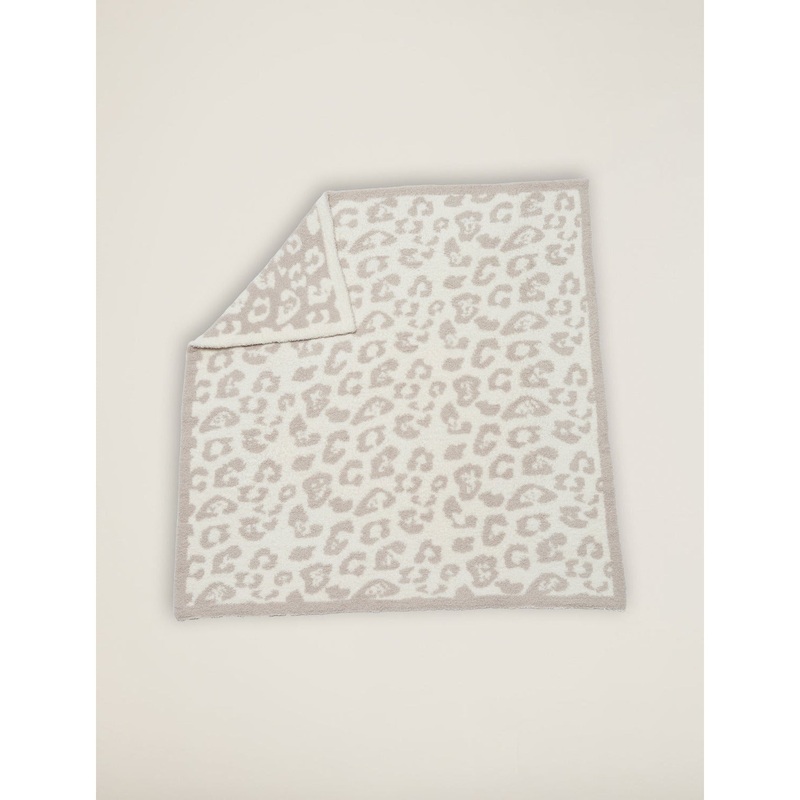 Barefoot Dreams Cozychic Barefoot In The Wild Baby Blanket, Stone-Cream, OS