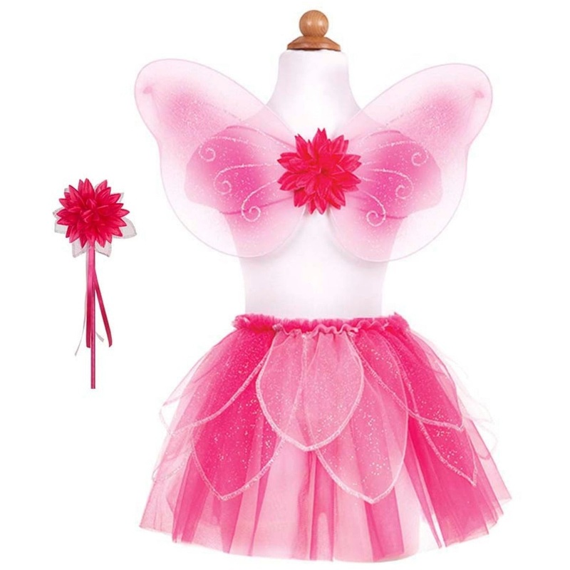 Great Pretenders USA Fancy Flutter Skirt Sets With Wings & Wands, Pink
