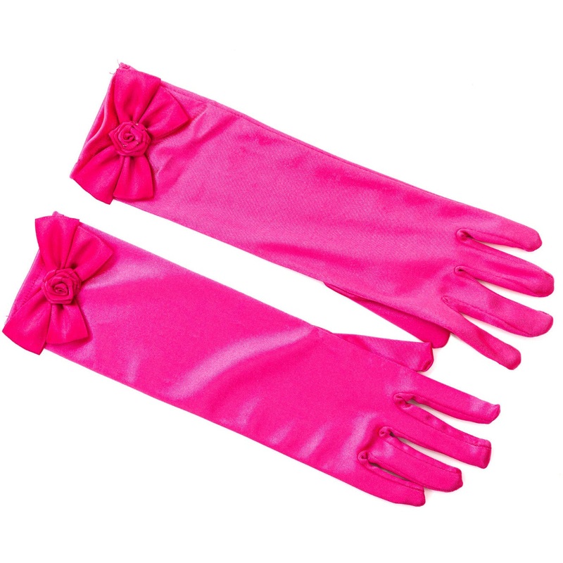 Great Pretenders USA Princess Gloves With Bow, Hot Pink