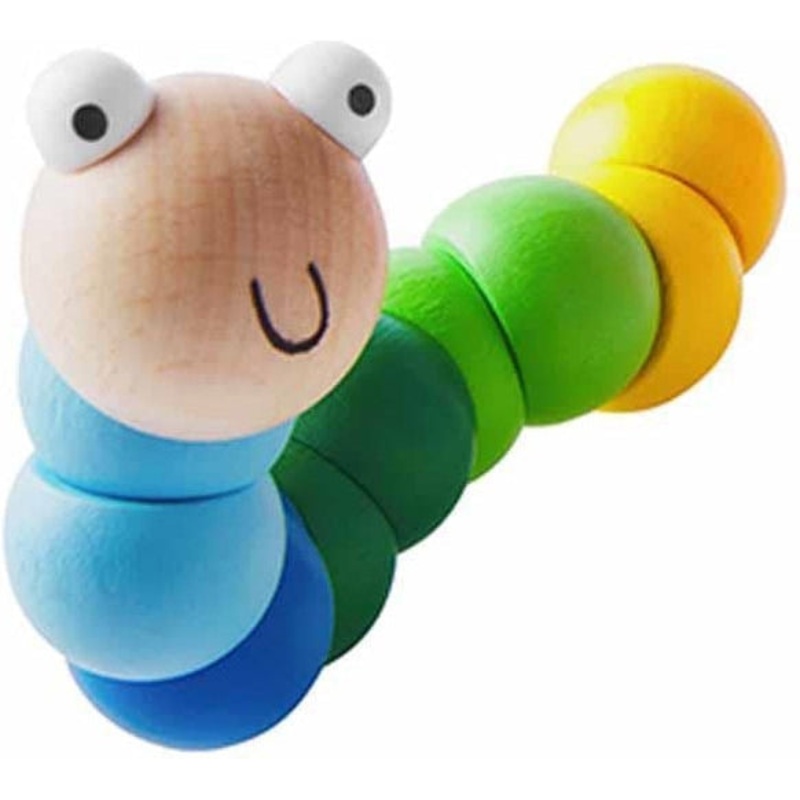 Mudpie Blue Wooden Wiggly Worm