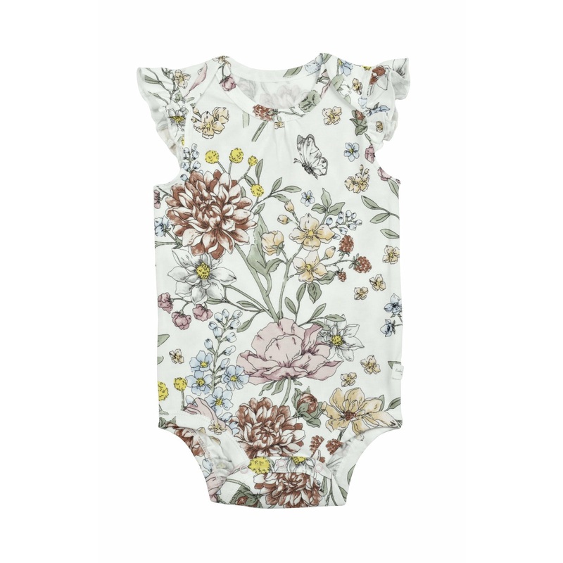 Ruffle Bodysuit, Secret Garden (6-12M)