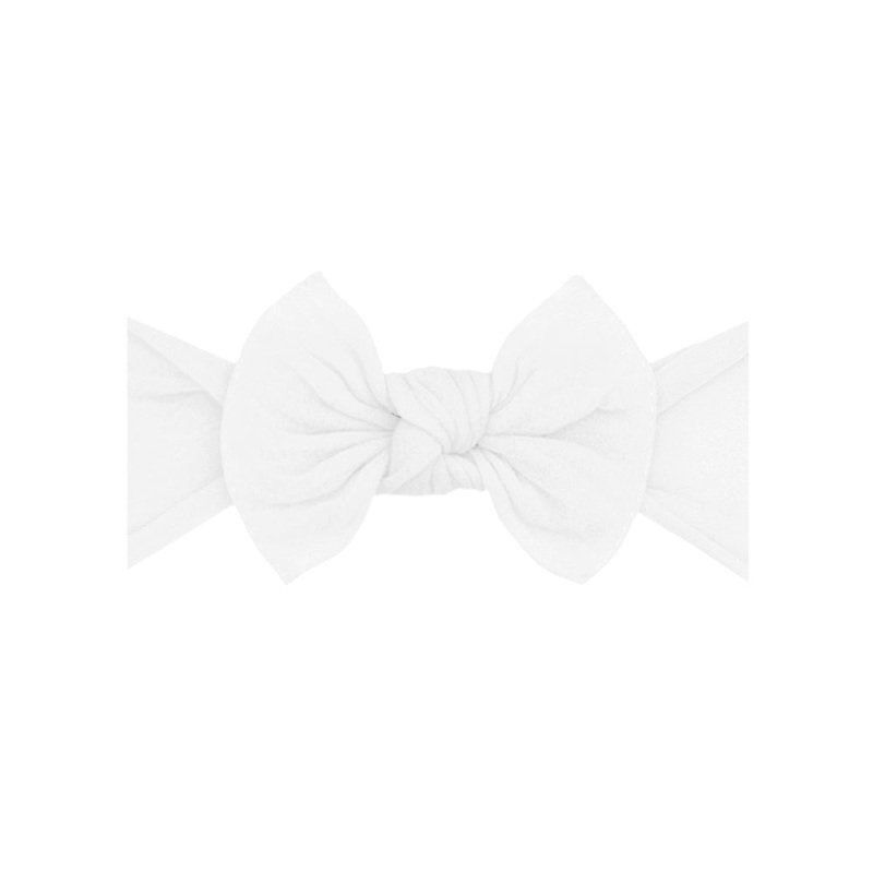 Baby Bling Bows Itty Bitty Knot White