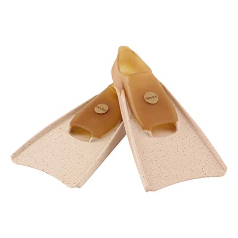 Hevea Swim Fins, Mottled Peach, Kids Large, US KIDS 3-4