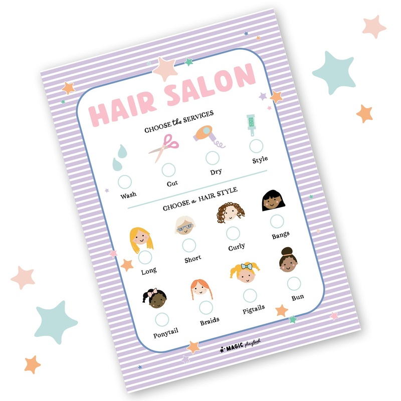 Magic Playbook Hair Salon Pretend Play Notepad