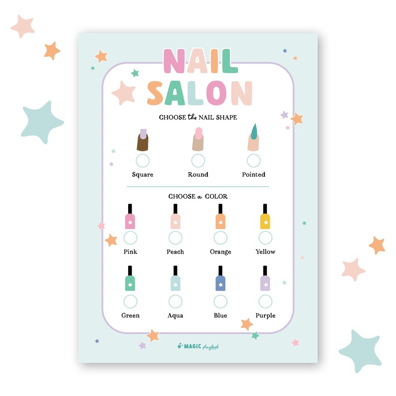 Magic Playbook Nail Salon Pretend Play Notepad
