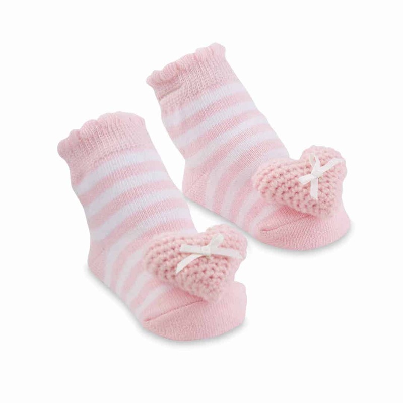 Mud Pie Heart Rattle Toe Socks