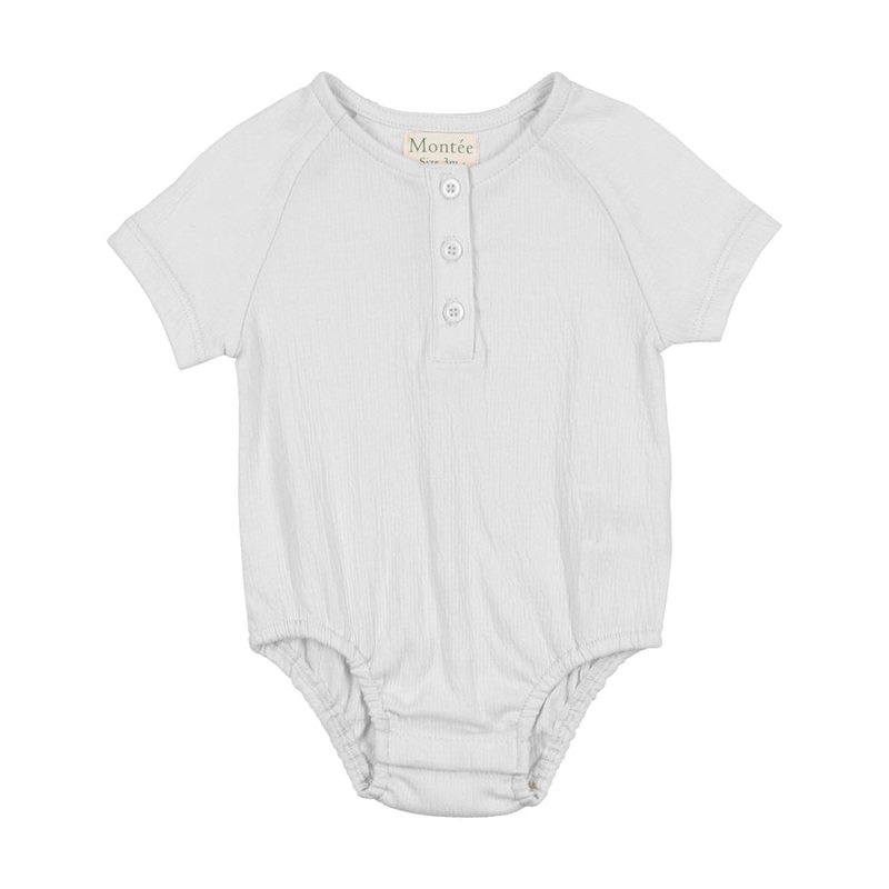 Maniere Printed Gauze Boys Romper, White 3M