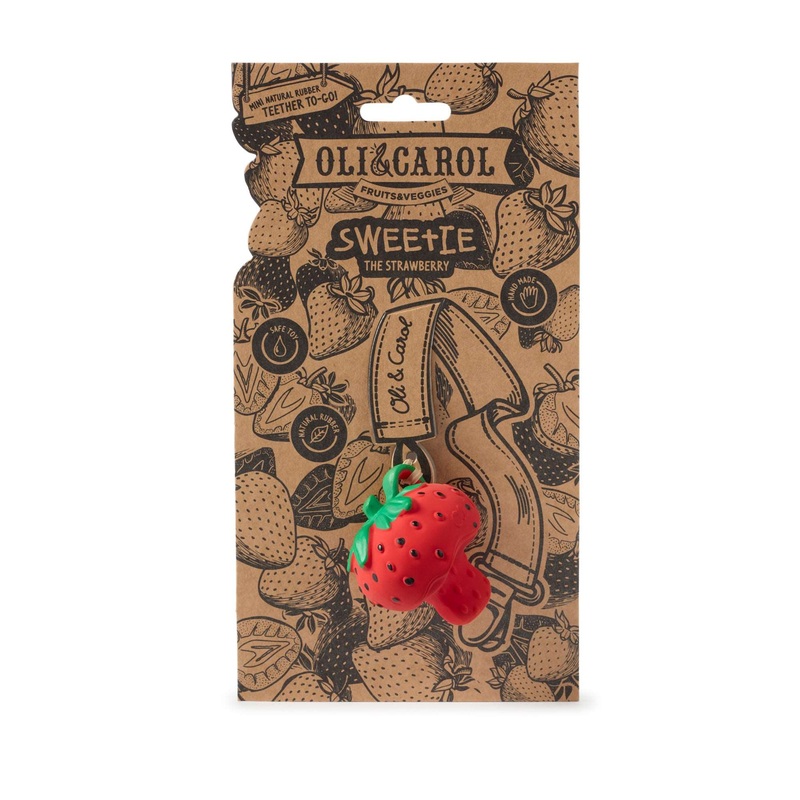 Oli & Carolsweetie The Strawberry Mini Baby Teether