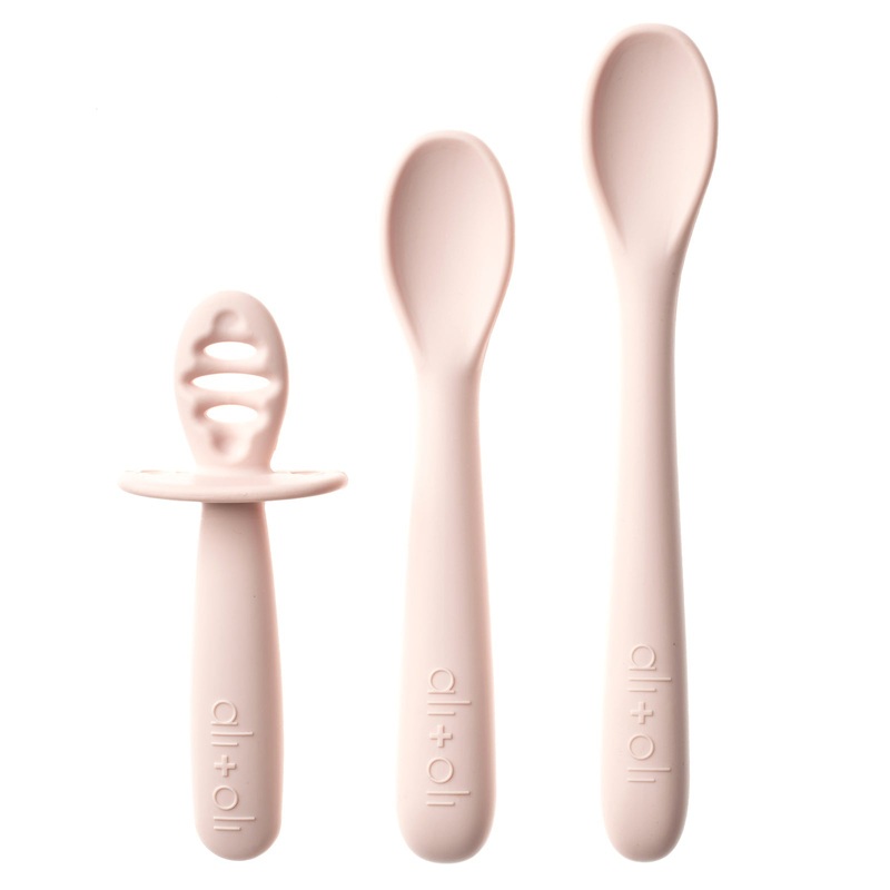Ali+Oli Ali+Oli 3-Pc Multi Stage Spoon Set For Baby,6M+ Blush