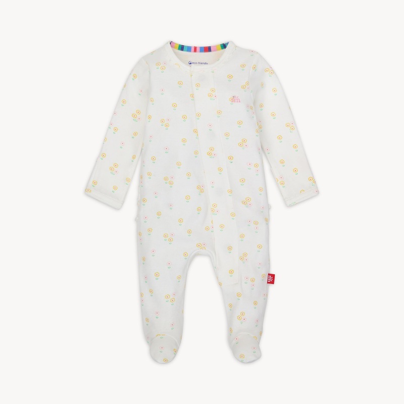 Magnetic Me Evangeline Organic Cotton Footie With Ruffle Preemie