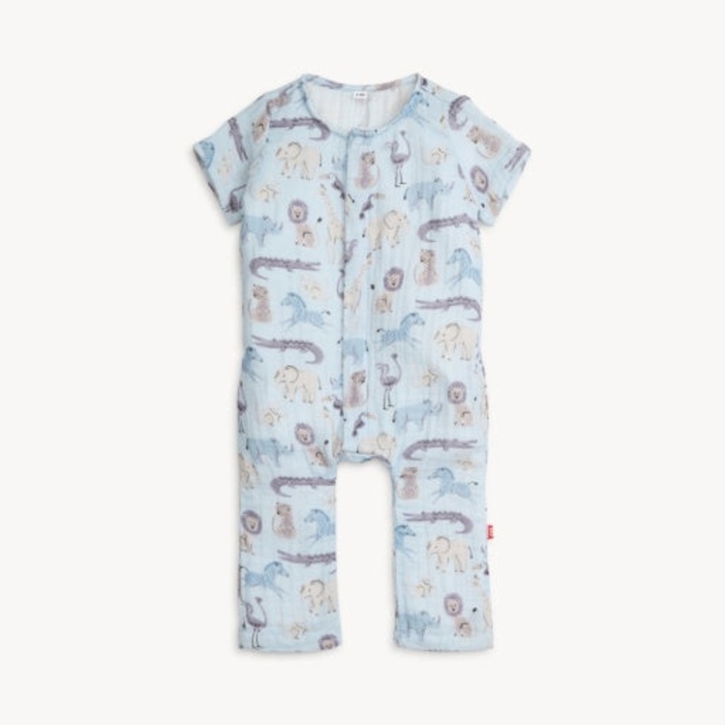 Magnetic Me Jungle Jazz Cotton Short Sleeve Coverall Newborn