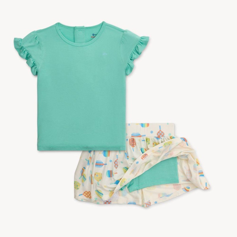 Magnetic Me Perfect Pickle Paddles Modal Top + Skort 2T