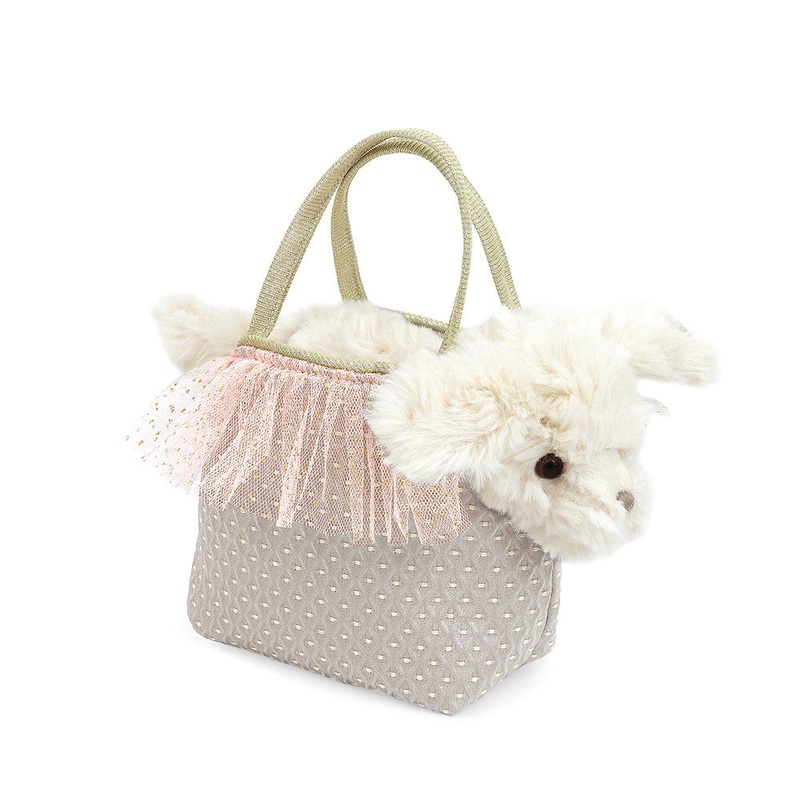 MON AMI Sugar Maltese Puppy Plush Toy And Purse Set