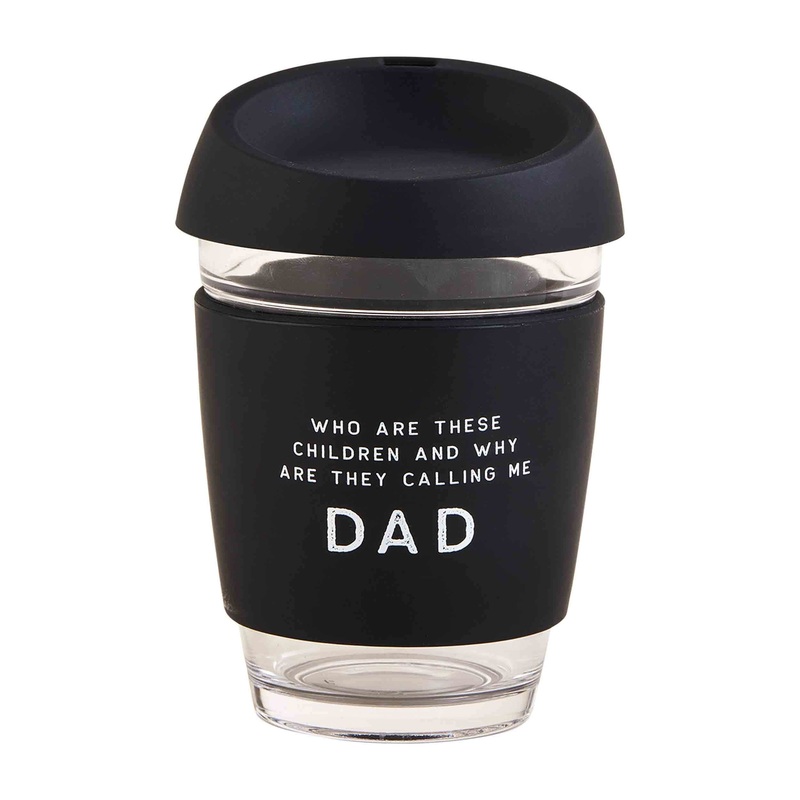 Mud Pie Dad Black Coffee Glass