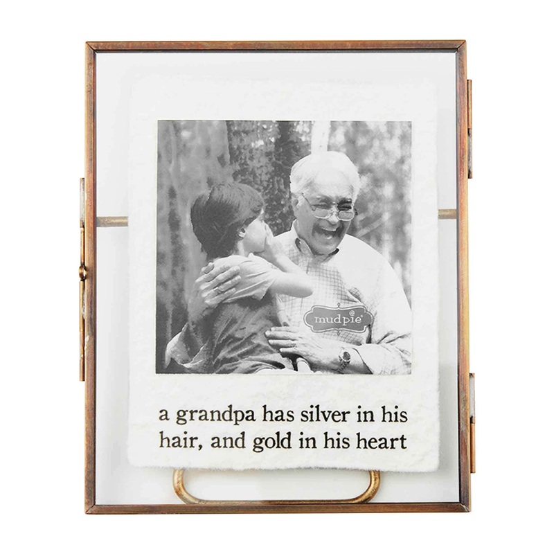 Mud Pie Grandpa Glass Metal Frame 3X3