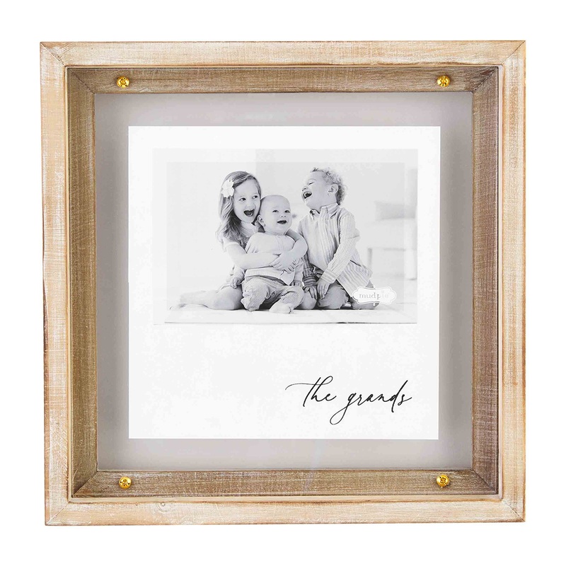 Mud Pie Grands Wood And Brass Frame