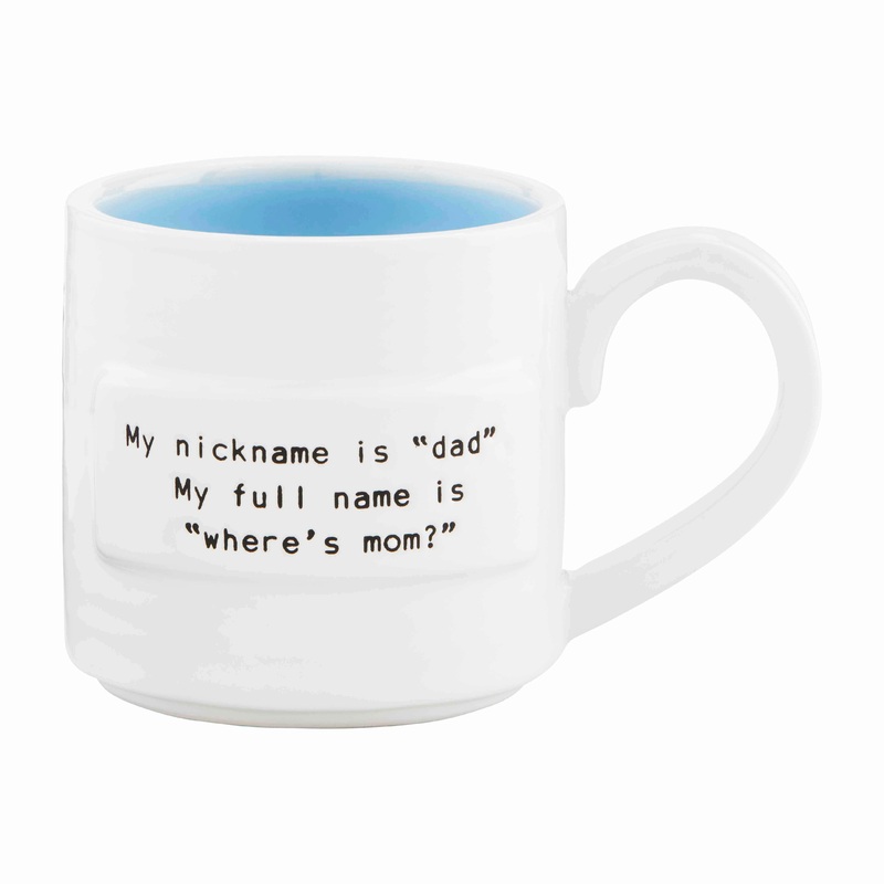 Mud Pie Wheres Mom Dad Sentiment Mug