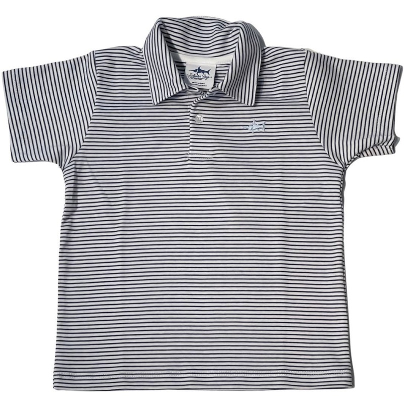 Saltwater Boys Company Signature Pima Stripe Polo 18M