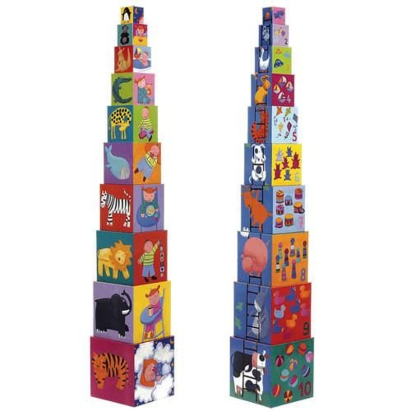 Djeco Cubes 10 Funny Blocks