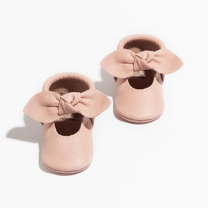 Freshly Picked Blush Knotted Bow Mocc 1