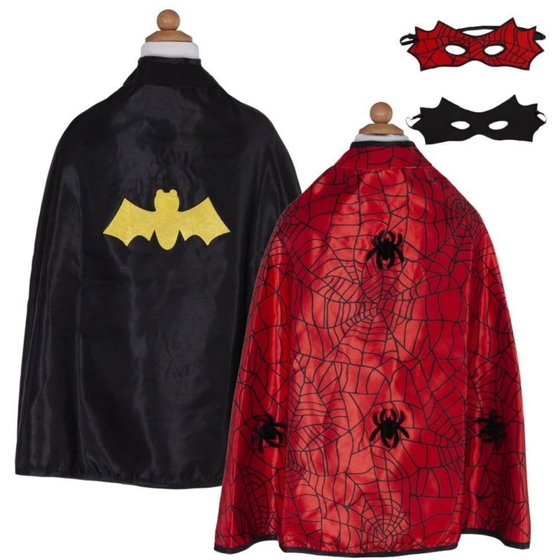 Great Pretenders USA Spider Bat Reversible Cape And Mask 3-4