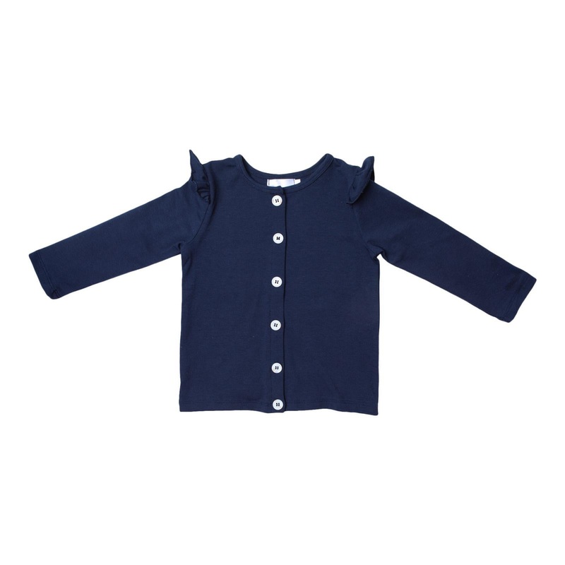 Mila & Rose Navy Ruffle Cardigan Navy Ruffle Cardigan 6-12M