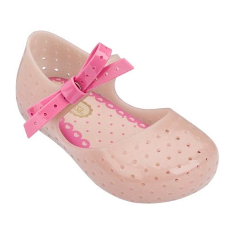 Mini Melissa Matte Pink Furadinha Shoes 10