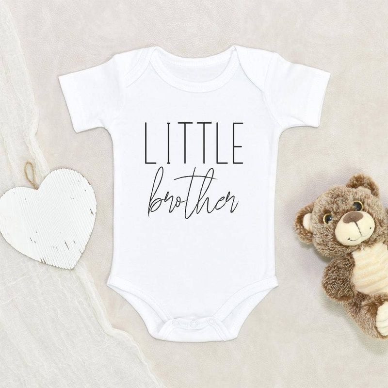 NewBabyWishes Cute Little Brother Baby Onesie 0-3M
