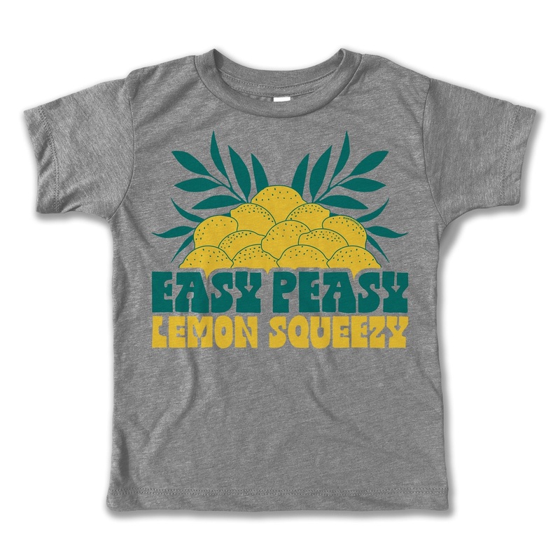 Rivet Apparel Co. Easy Peasy Tee, Grey Triblend 2T