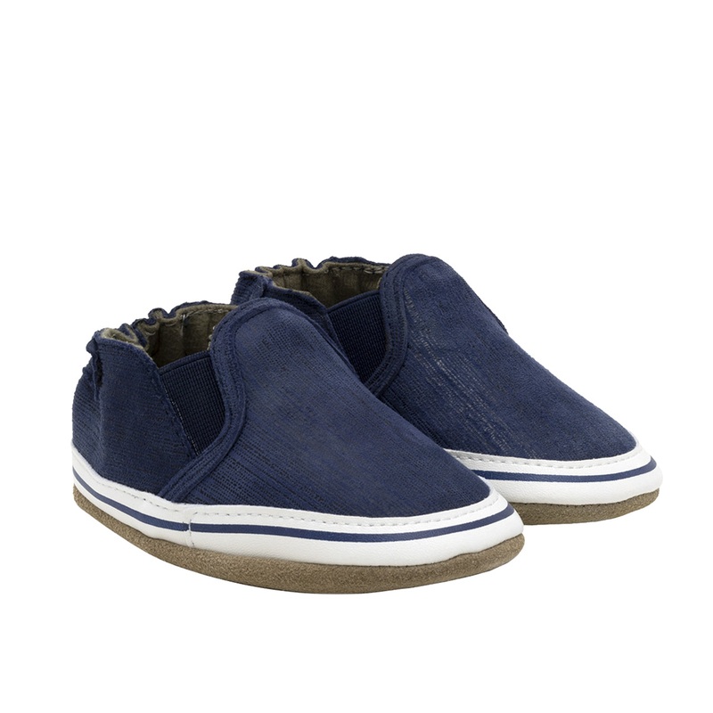 Robeez Navy Liam Basic Soft Sole Shoes 0-6M