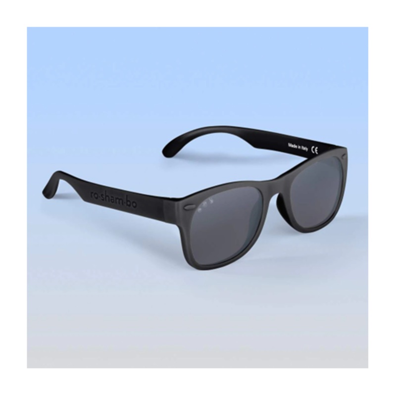 Roshambo Wayfarer Black Toddler Sunglasses Blue Polarized